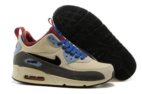 Nike Air Max 90 Sneakerboots Prm Undeafted Mens Shoes Rice White Brown Blue Special Low Price